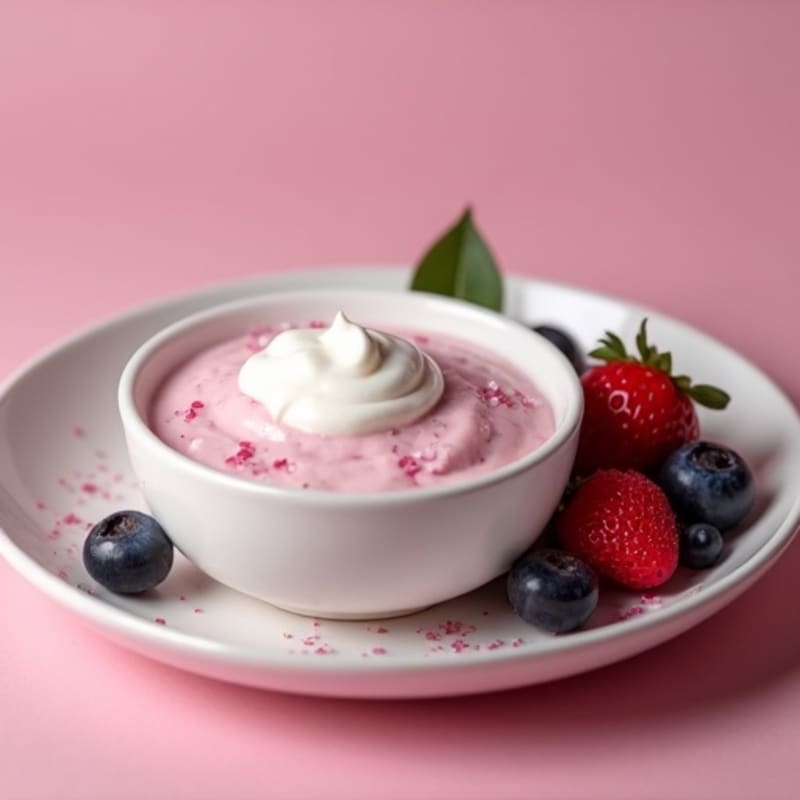 Silky Greek Yogurt Protein Pudding with Mixed Berries