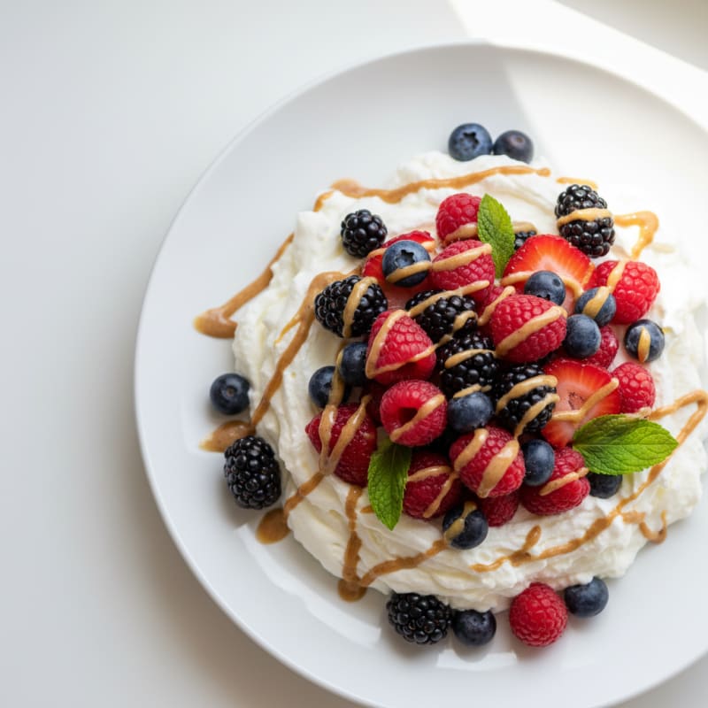 Silky Greek Yogurt Protein Mousse with Mixed Berries