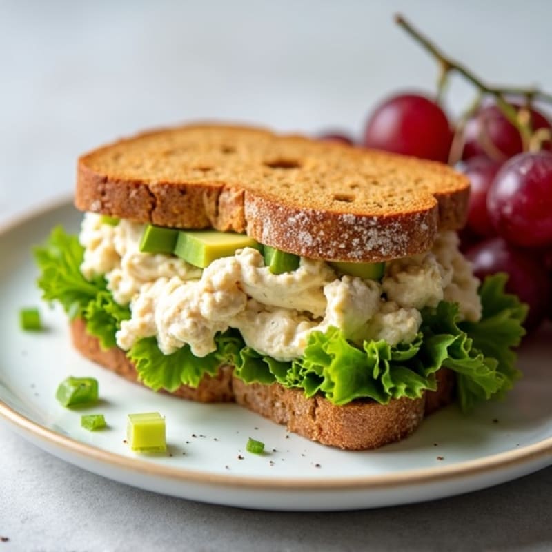 Healthy Creamy Chicken Salad Sandwich