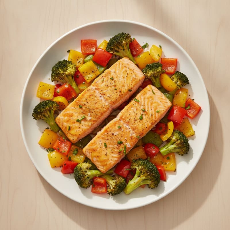 Turmeric-Spiced Salmon with Roasted Vegetables