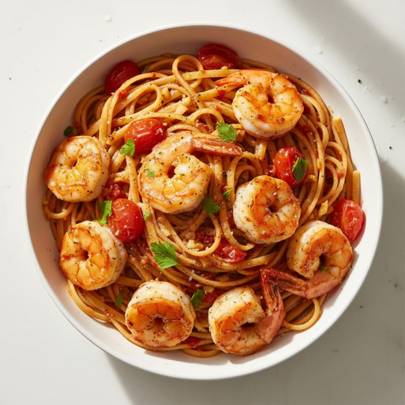 Spicy Calabrian Chili Shrimp Linguine