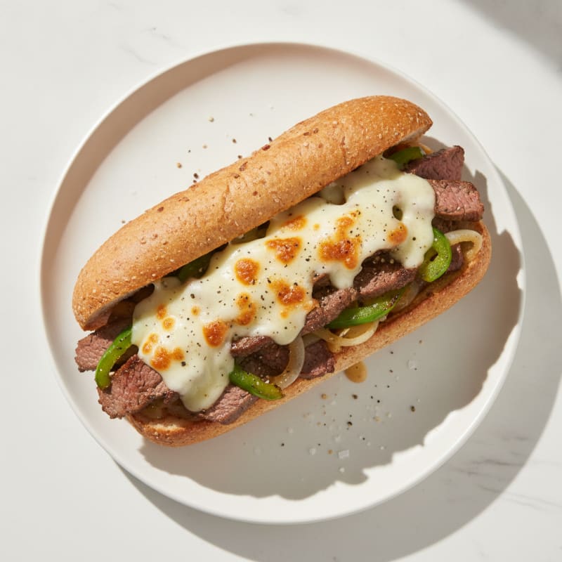 Classic Philly Cheesesteak Sandwich