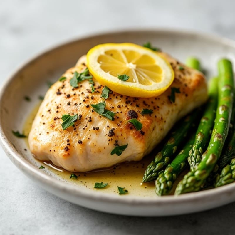 Lemon Herb Roasted Chicken with Roasted Asparagus