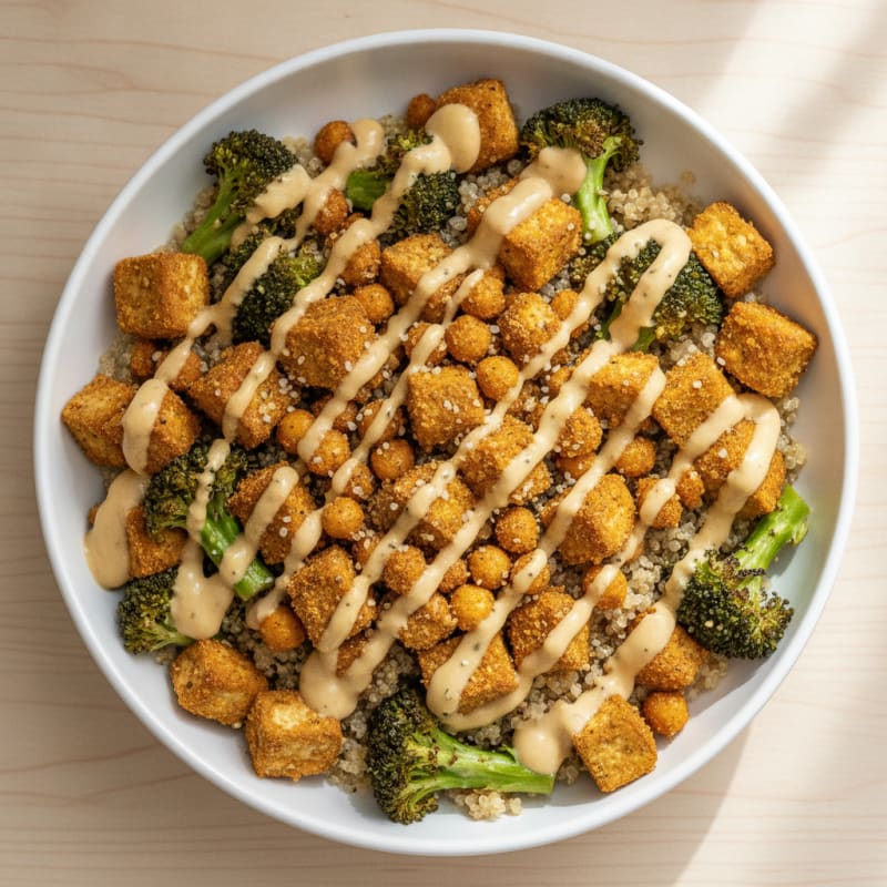 Roasted Chickpea & Veggie Buddha Bowl