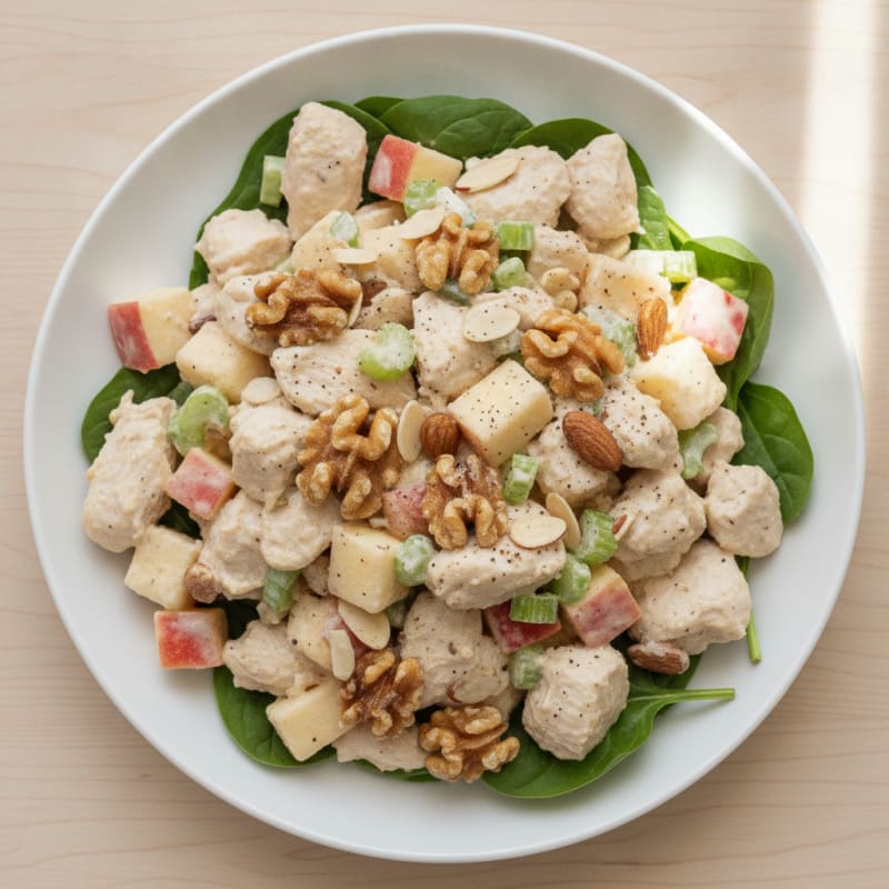 Crunchy Apple and Walnut Chicken Salad