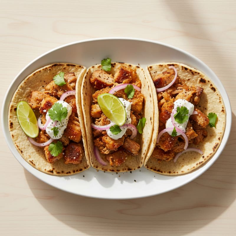 Crispy Slow-Cooked Pork Carnitas Tacos