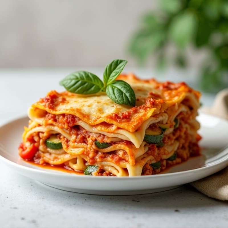 Lean Turkey and Vegetable Lasagna Bake