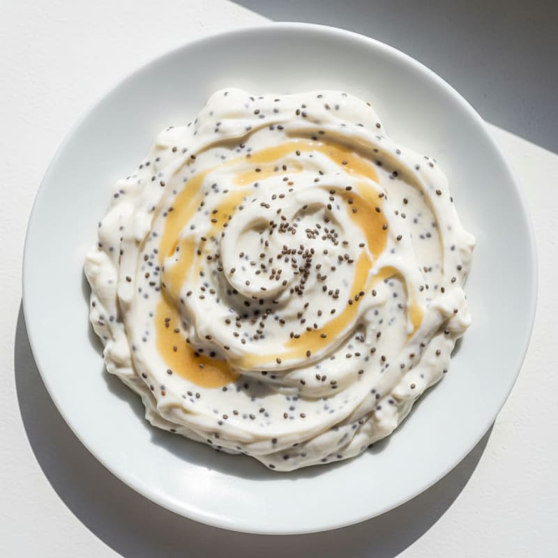 Silky Vanilla Protein Pudding with Chia Seeds