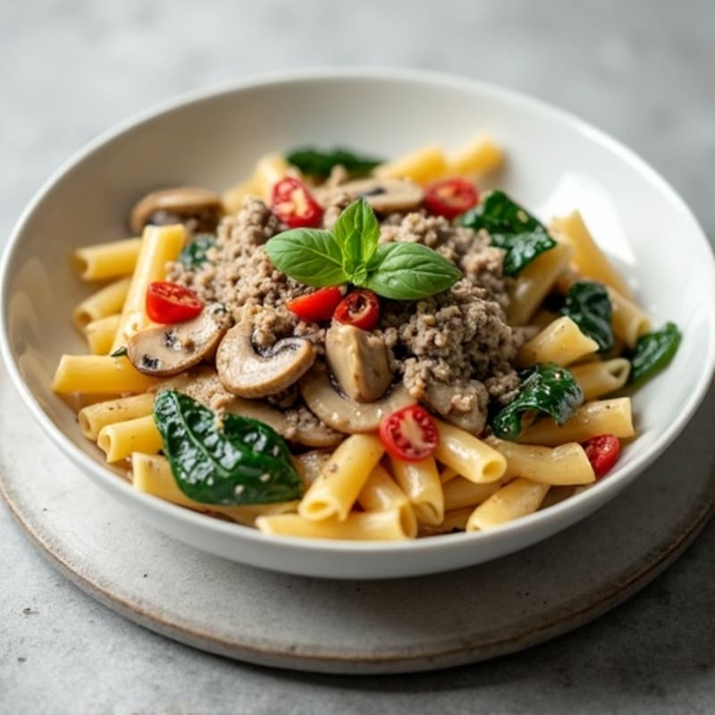 Creamy Lean Beef and Mushroom Pasta
