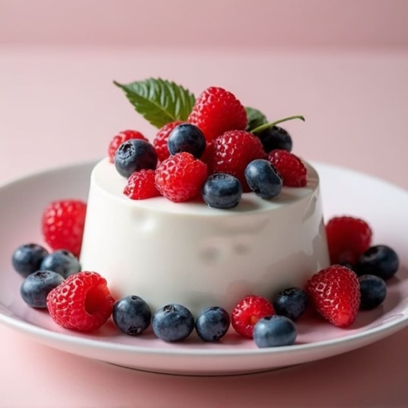 Silky Vanilla Protein Yogurt with Fresh Berries