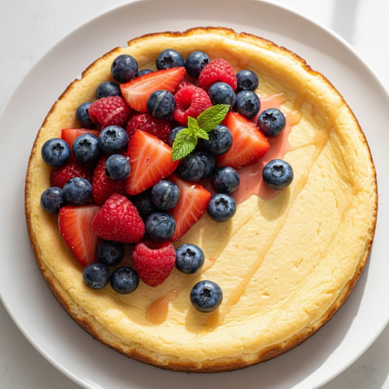 Cottage Cheese Protein Cheesecake with Berries
