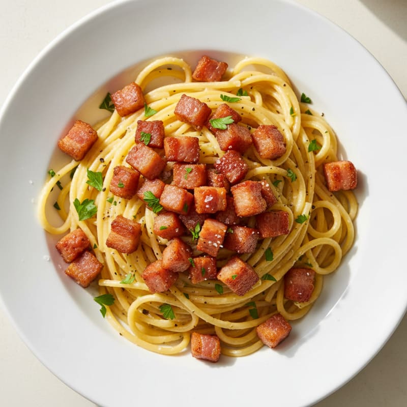 Classic Carbonara with Crispy Pancetta