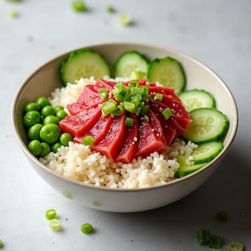 Fresh Ahi Tuna Poke Bowl with Sesame Rice