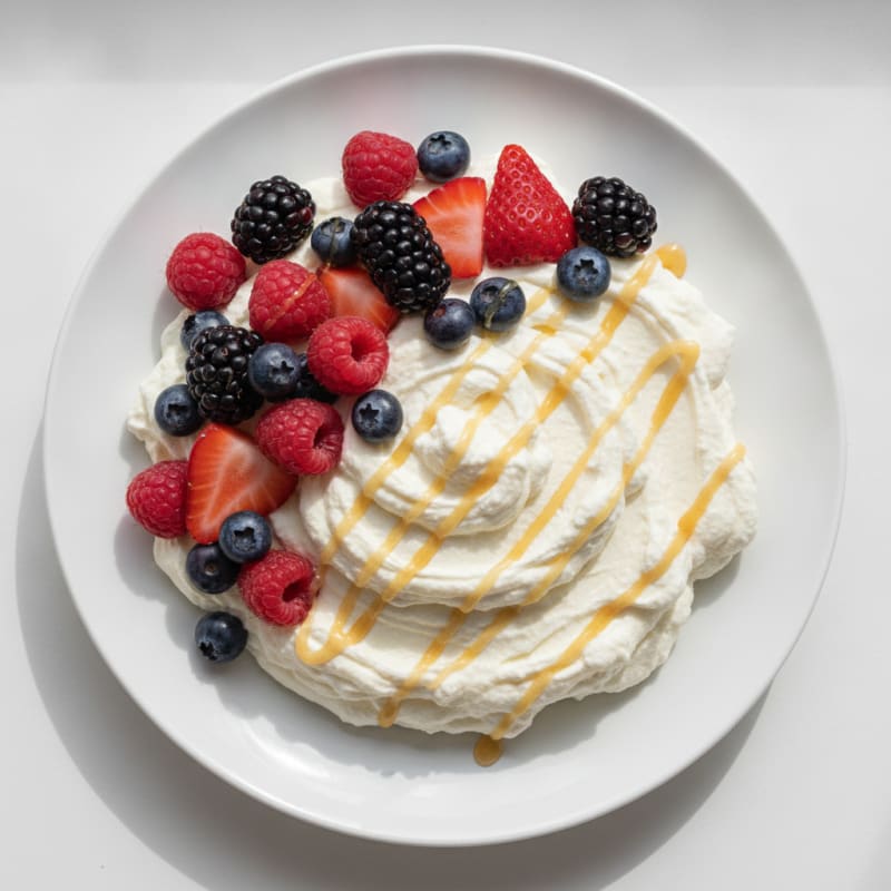 Silky Greek Yogurt Protein Mousse with Mixed Berries