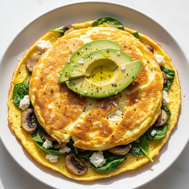 Fluffy Egg and Egg White Omelet