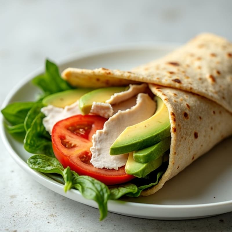 Lean Turkey and Creamy Avocado Wrap