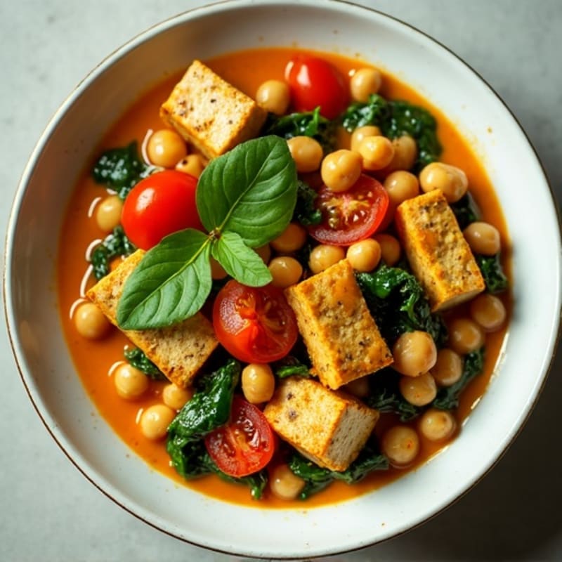Creamy Chickpea and Spinach Curry