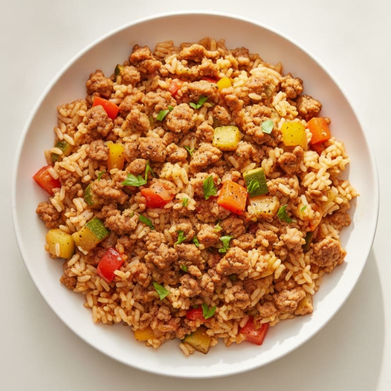 Ground Turkey and Rice Skillet