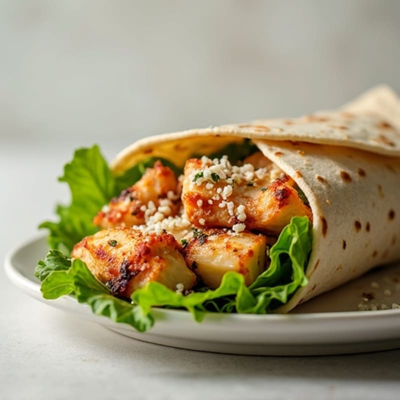 Grilled Chicken Caesar Wrap with Crunchy Romaine