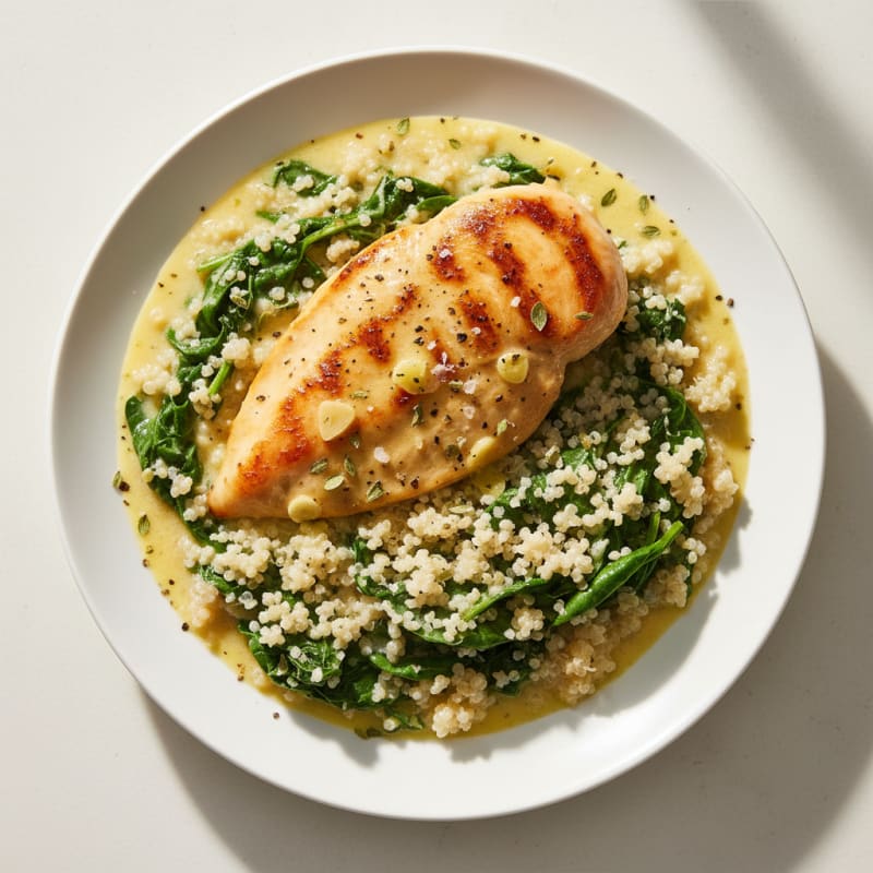 Creamy Lemon Herb Chicken and Quinoa