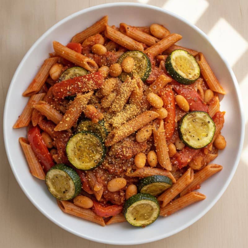 Roasted Vegetable Pasta with Marinara