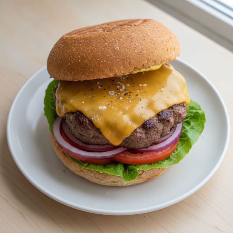 Classic Beef Burger with Cheddar