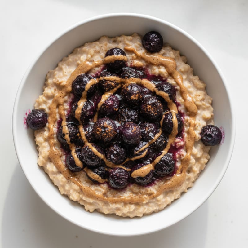 Warm Berry Vanilla Protein Oats