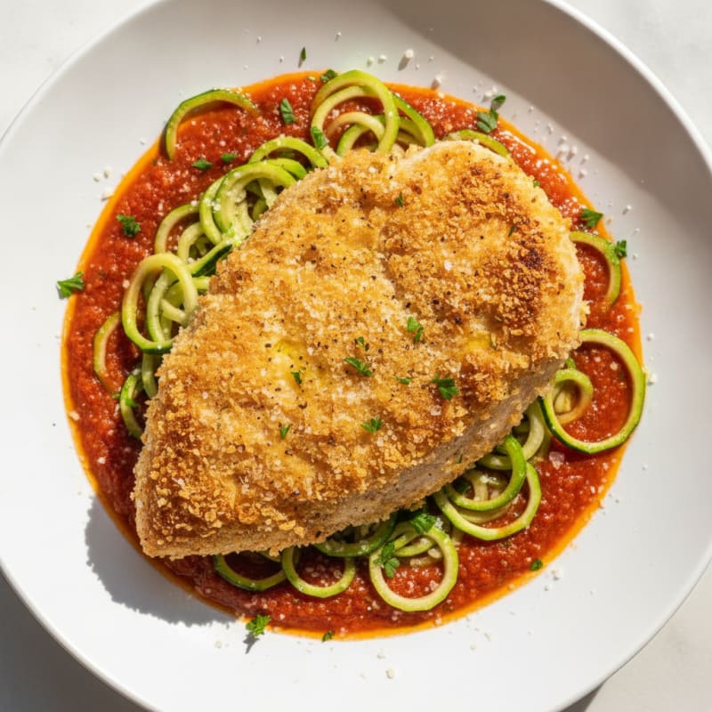 Parmesan-Crusted Chicken with Marinara Sauce