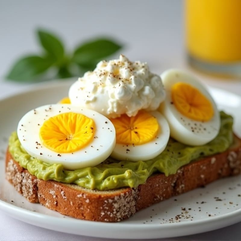 Creamy Avocado and Hard-Boiled Egg Toast