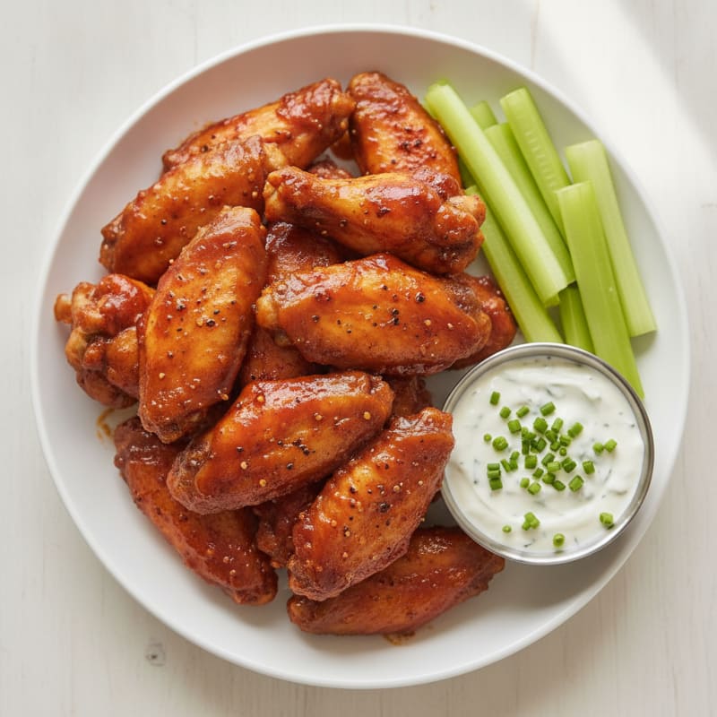 Spicy BBQ Glazed Chicken Wings