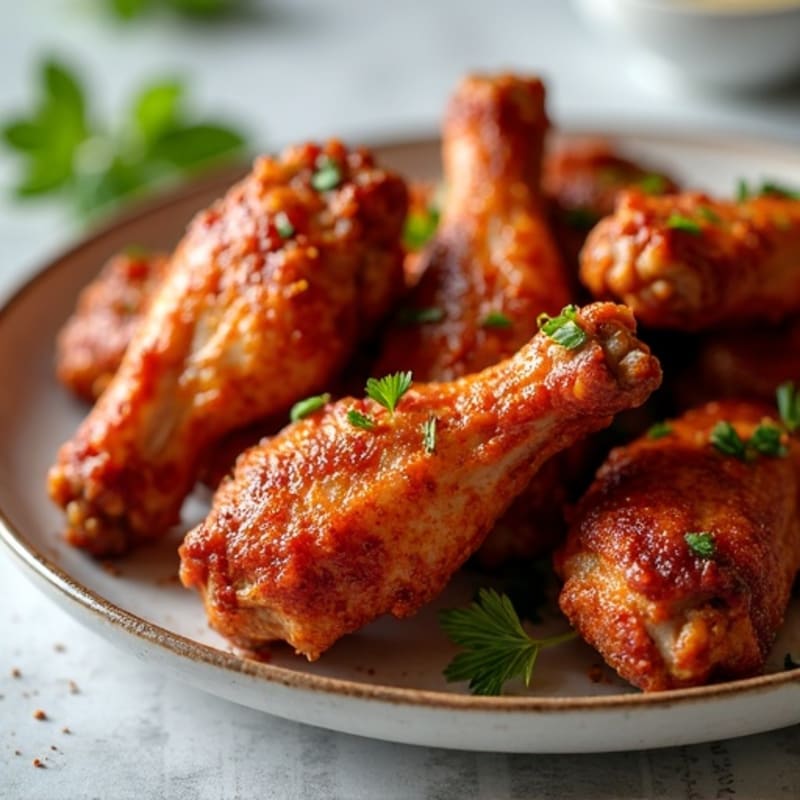 Crispy Roasted Spicy BBQ Chicken Wings