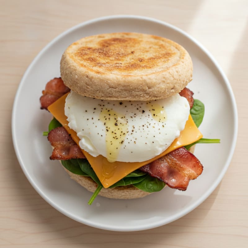 High-Protein Griddled English Muffin Sandwich