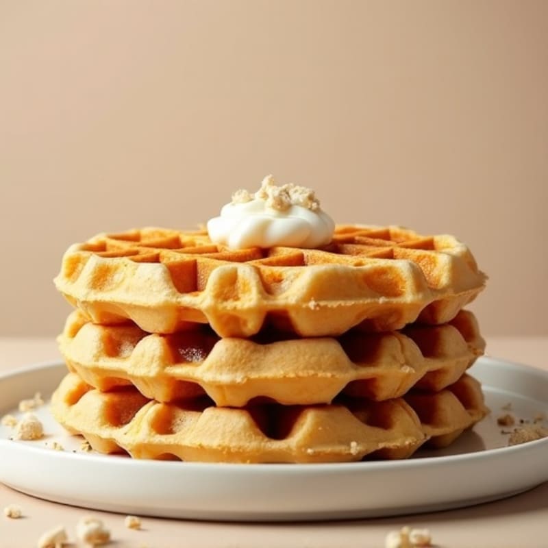 Golden Vanilla Protein Waffles