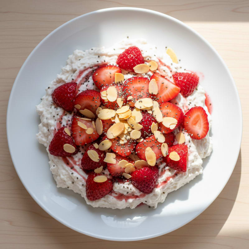 Silky Greek Yogurt Protein Mousse with Berries