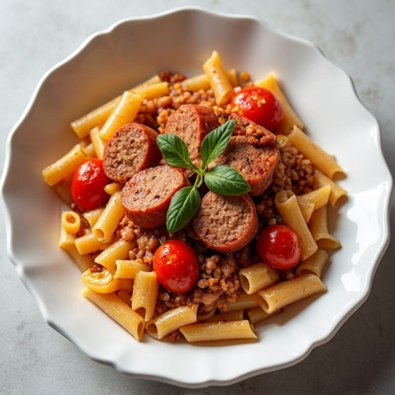Hearty Lean Italian Sausage Ragu with Whole Wheat Pasta
