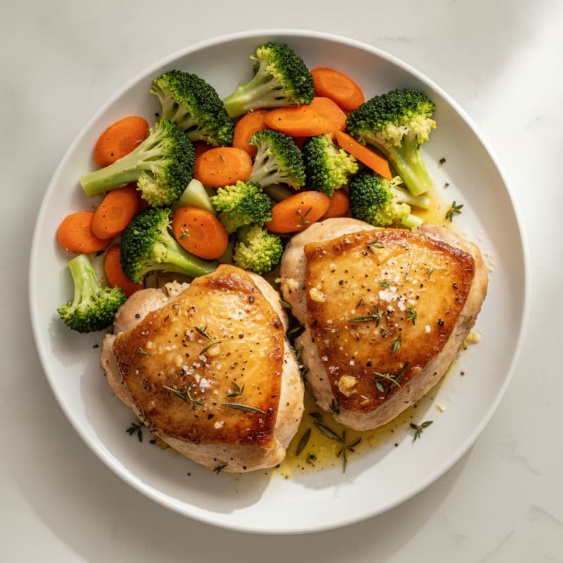 Garlic Herb Roasted Chicken Thighs