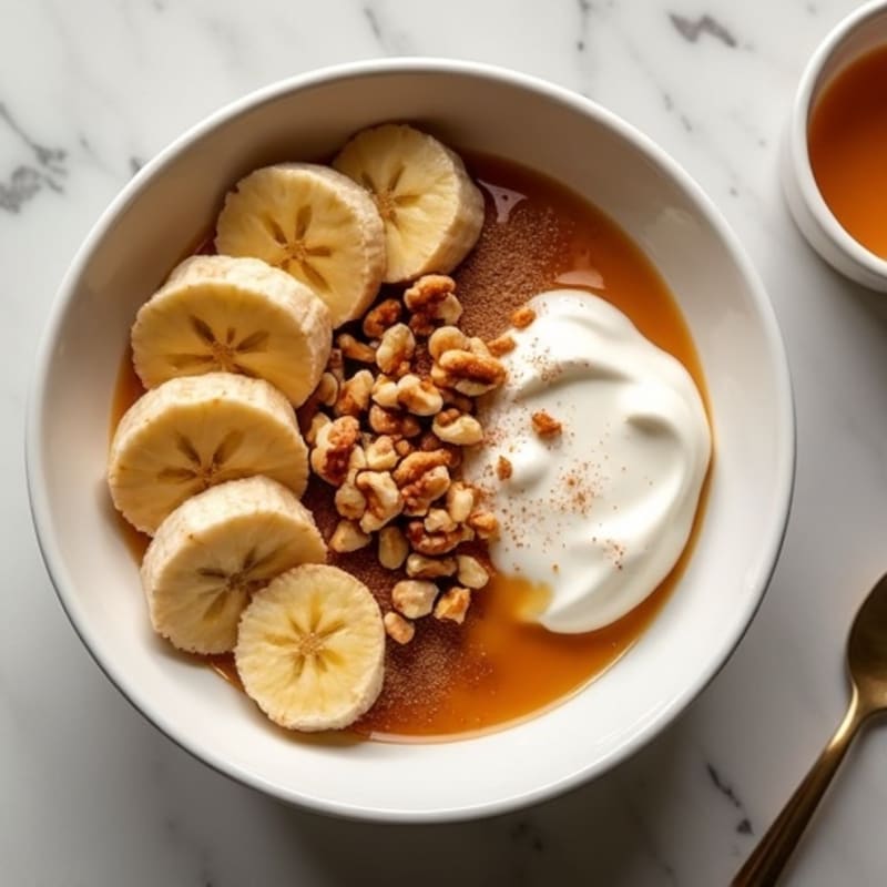 Cinnamon-Spiced Caramelized Banana Breakfast Bowl