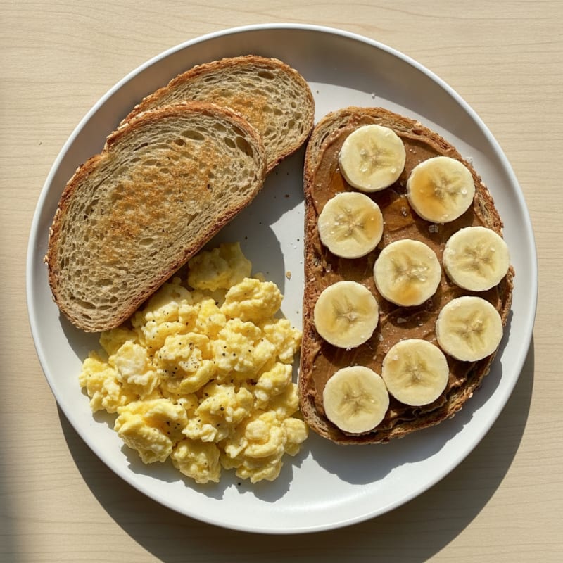 Cottage Cheese Peanut Butter Banana Toast