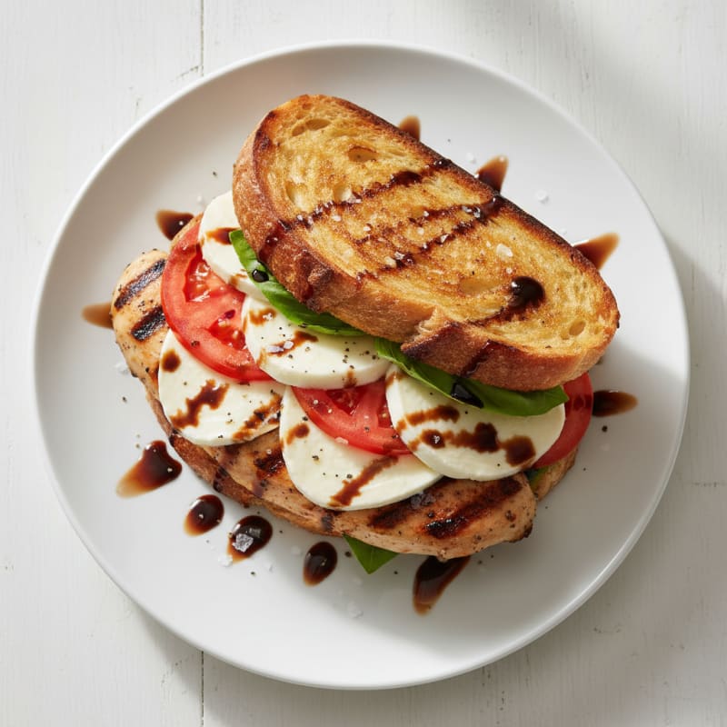 Grilled Caprese Sandwich with Balsamic Glaze