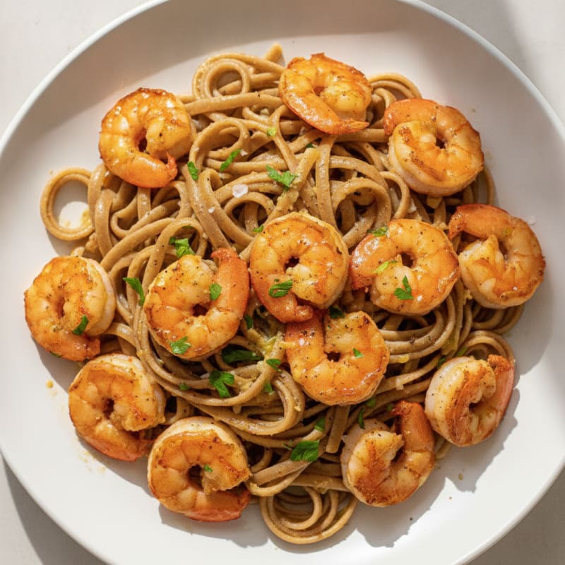 Garlic Butter Shrimp Scampi with Linguine