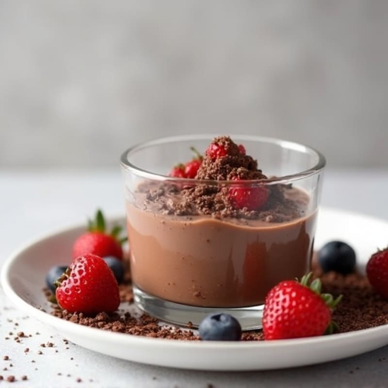 Silky Chocolate Protein Pudding with Chia Seeds