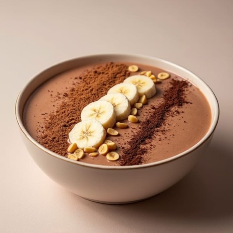 Creamy Chocolate Peanut Butter Protein Smoothie Bowl