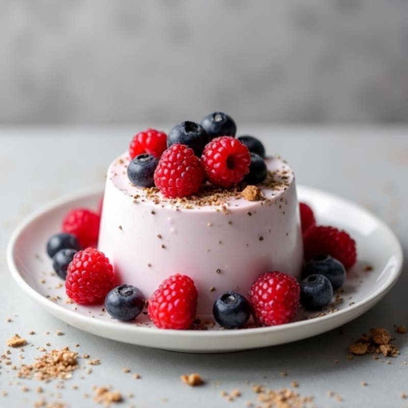 Greek Yogurt Protein Mousse with Mixed Berries