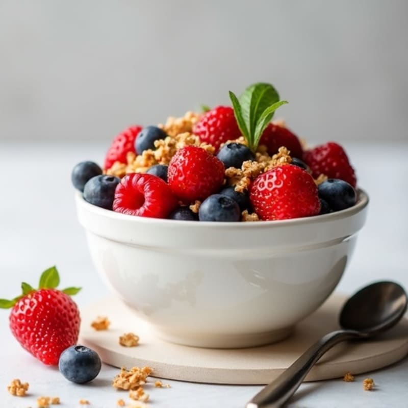 Creamy Greek Yogurt with Fresh Berries and Crunchy Granola