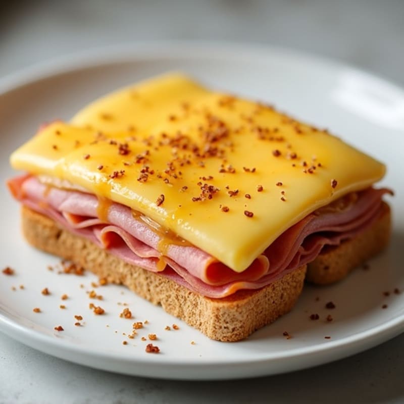 Open-Face Honey Mustard Ham and Swiss Melt