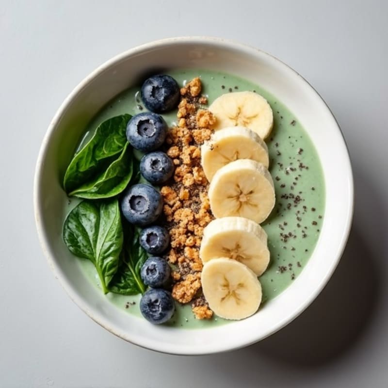 Creamy Tofu and Spinach Protein Smoothie Bowl