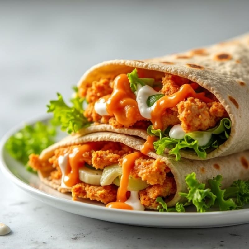 Crispy Buffalo Ranch Chicken Wraps