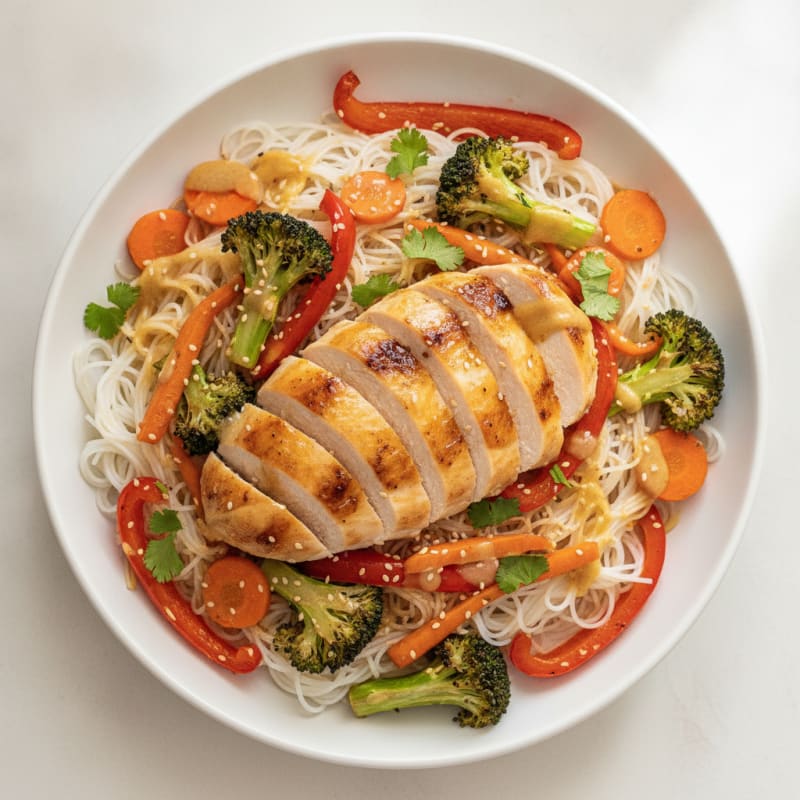 Vermicelli Noodle Bowl with Roasted Vegetables