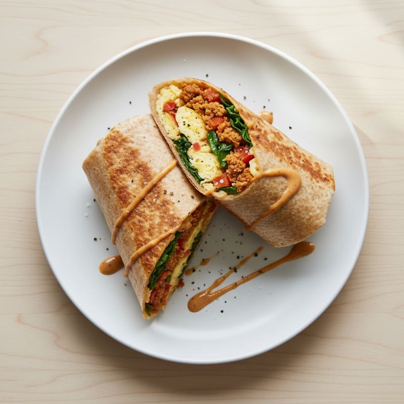 Crispy Chorizo and Egg Breakfast Burrito