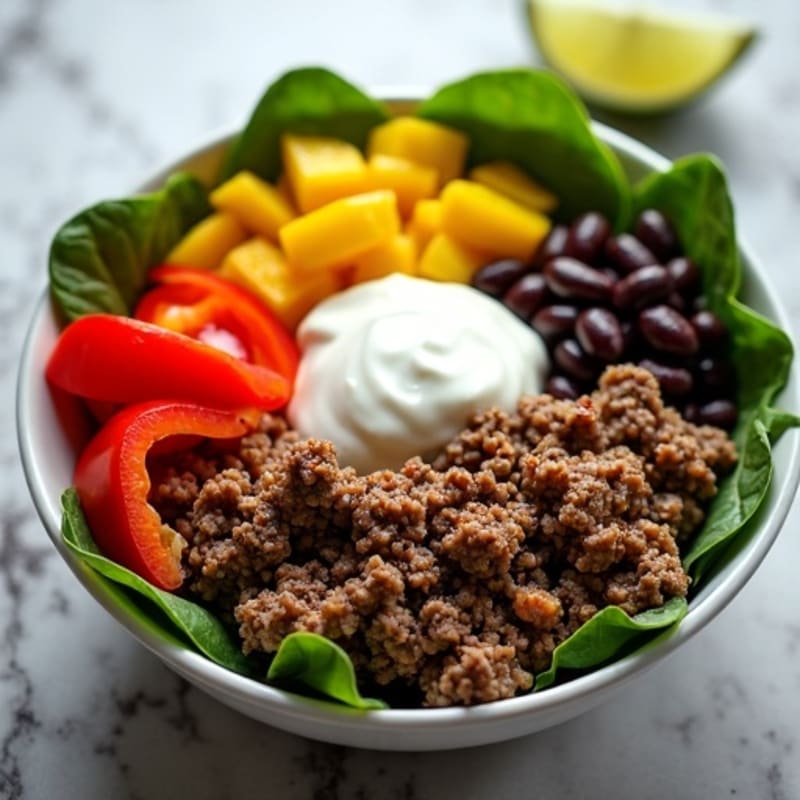 Seasoned Ground Beef Bowl with Special Sauce